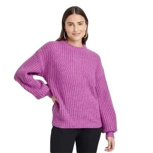 A New Days Size Medium Purple Crewneck Pullover Sweater